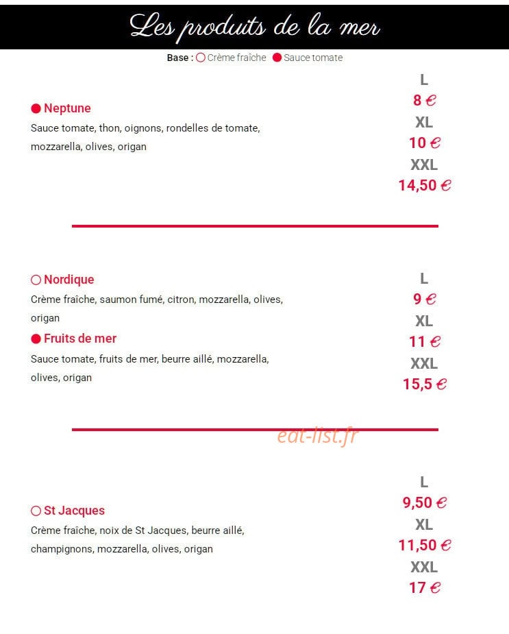 Maxi Pizz — carte page 2
