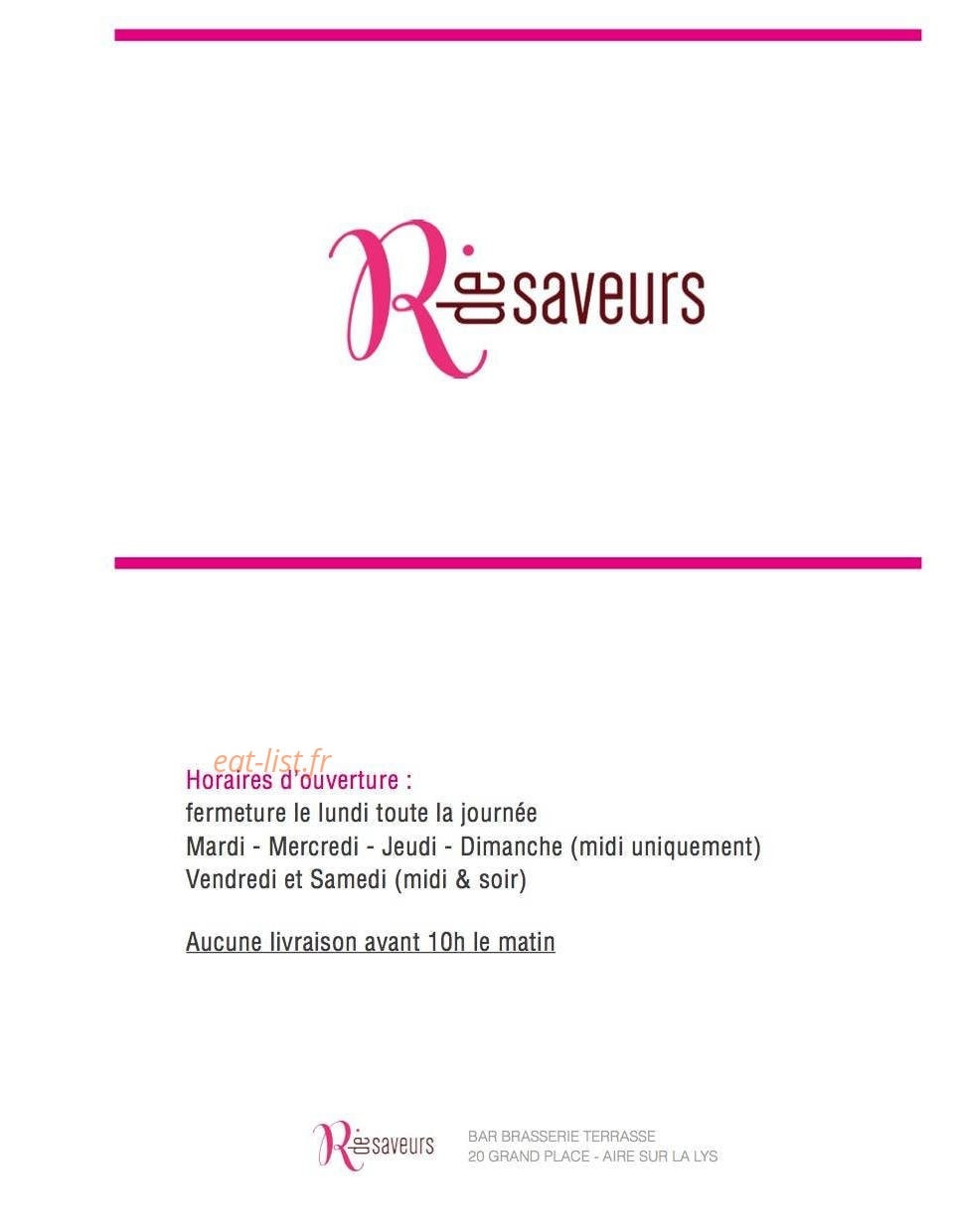 R de Saveurs — carte page 5