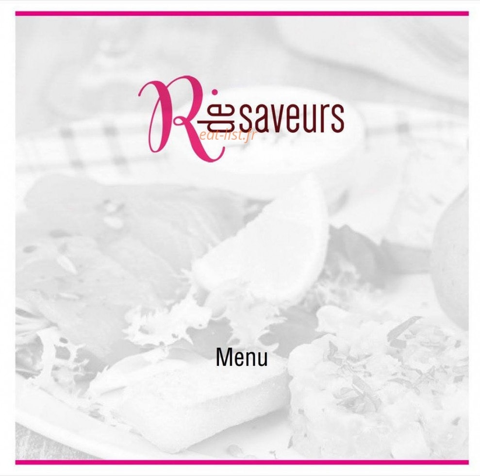 R de Saveurs — carte page 1