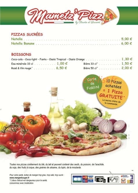 Mametz’Pizz — carte page 4