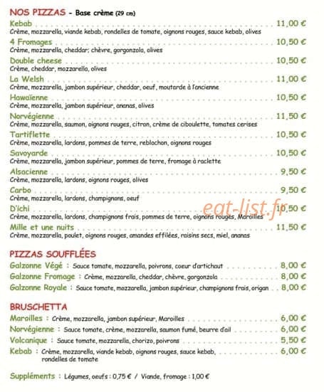Mametz’Pizz — carte page 3