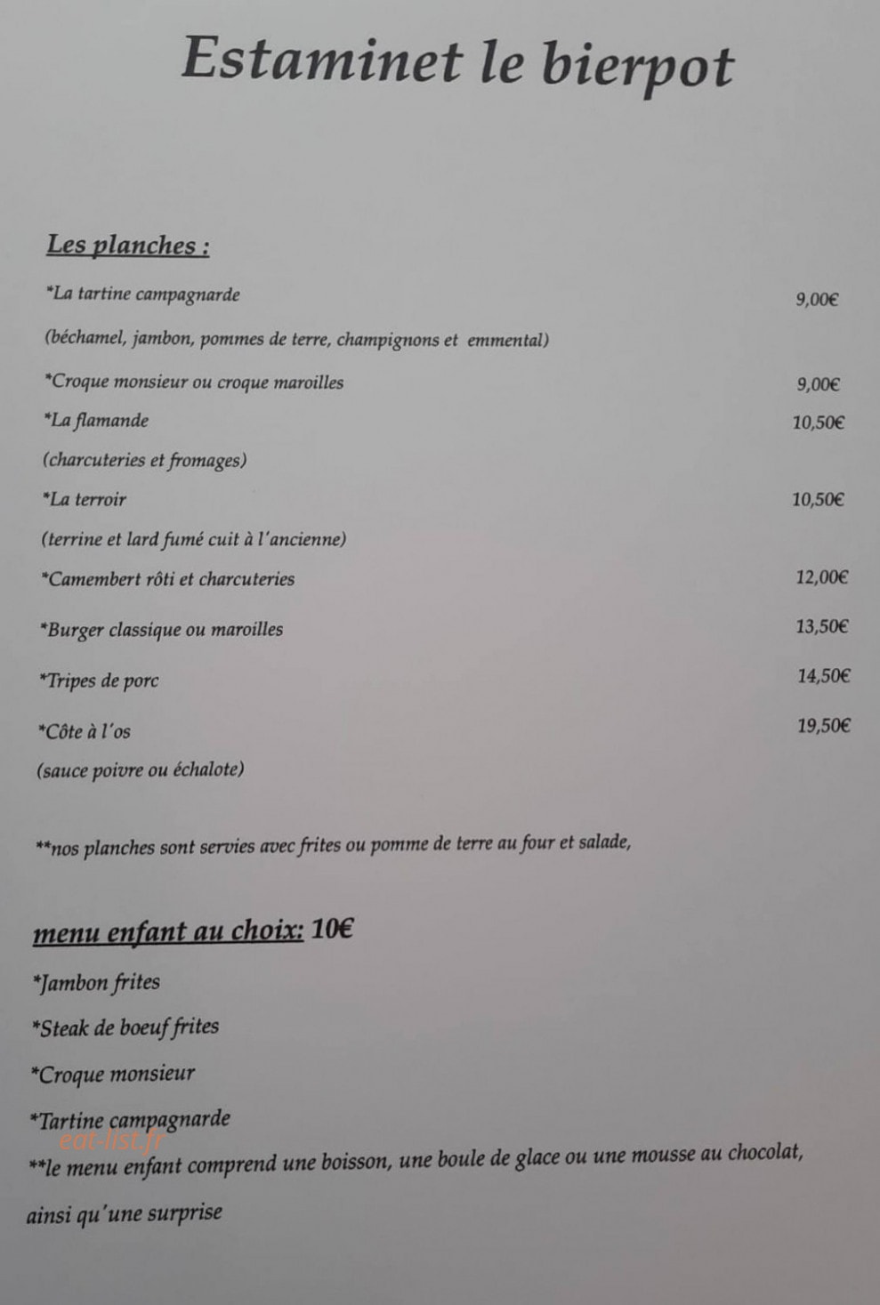 Le bierpot — carte page 1