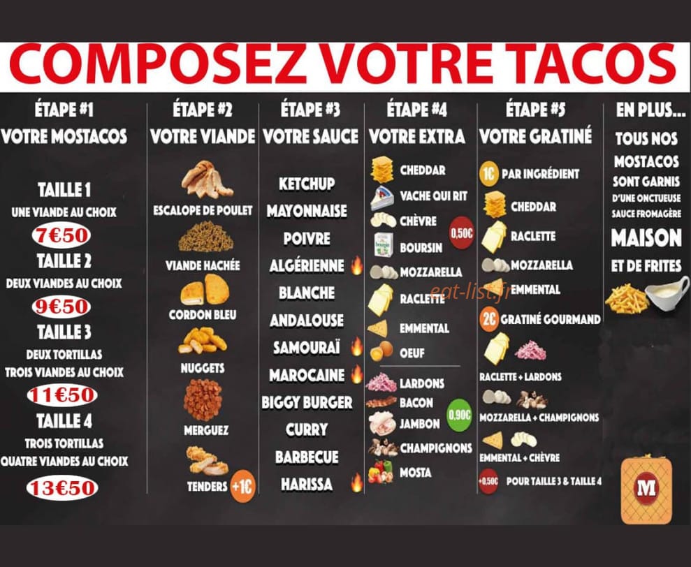 Hot Burger — carte page 5