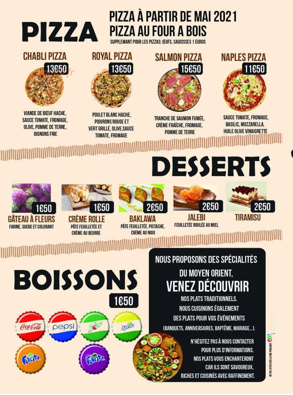 Hot Burger — carte page 2