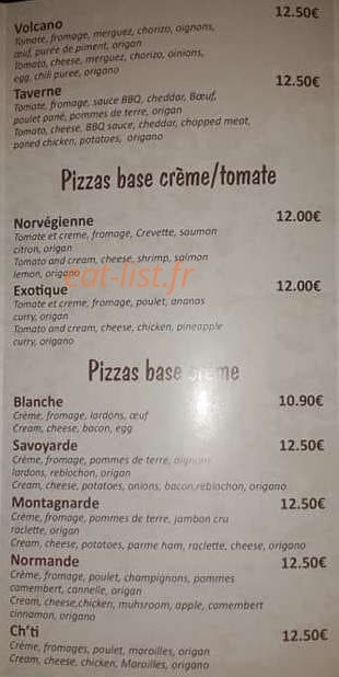 La Taverne — carte page 5