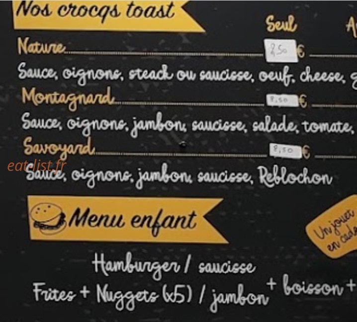 Friterie du village — carte page 3