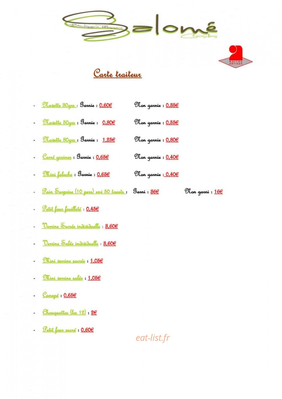 Salomé — carte page 1