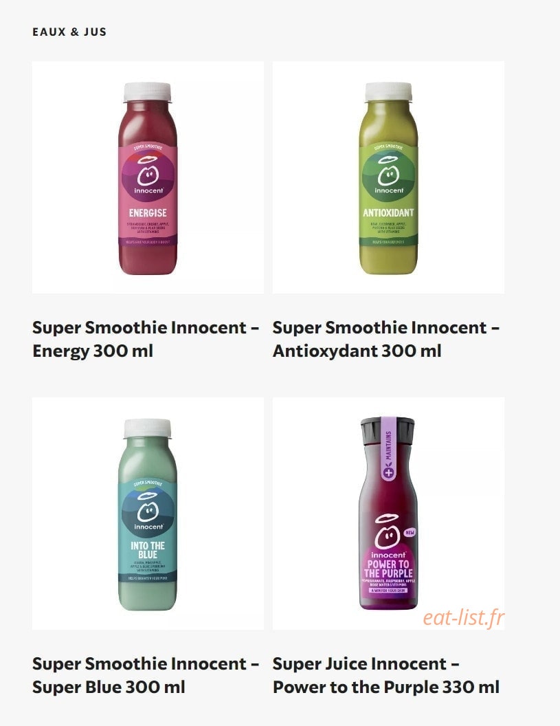 Starbucks Coffee — carte page 33