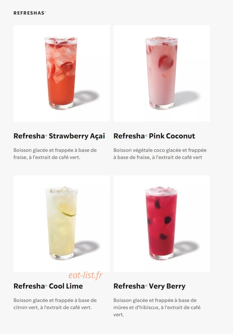 Starbucks Coffee — carte page 32