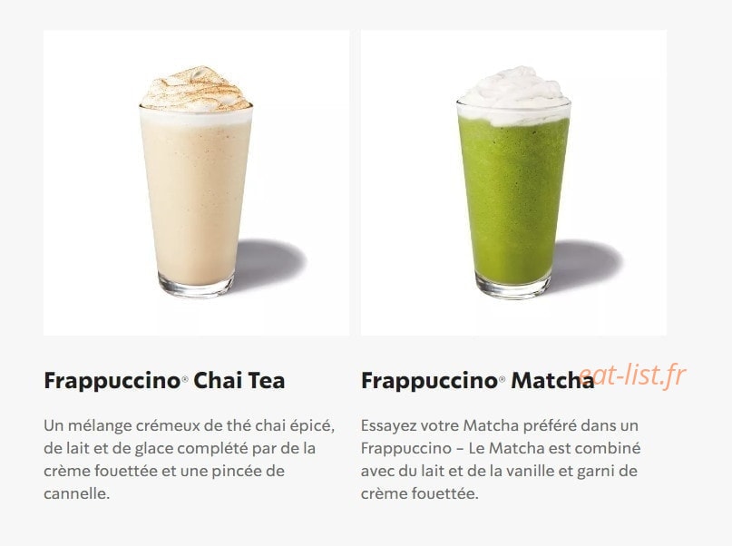 Starbucks Coffee — carte page 26