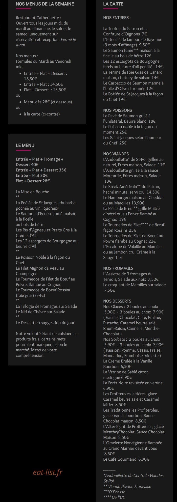 Catherinette — carte page 1