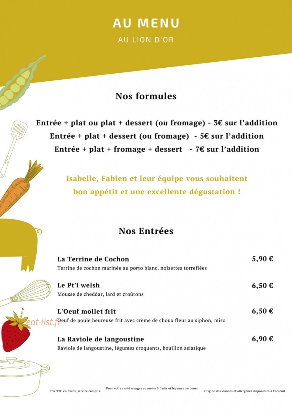 Au lion d'or — carte page 2