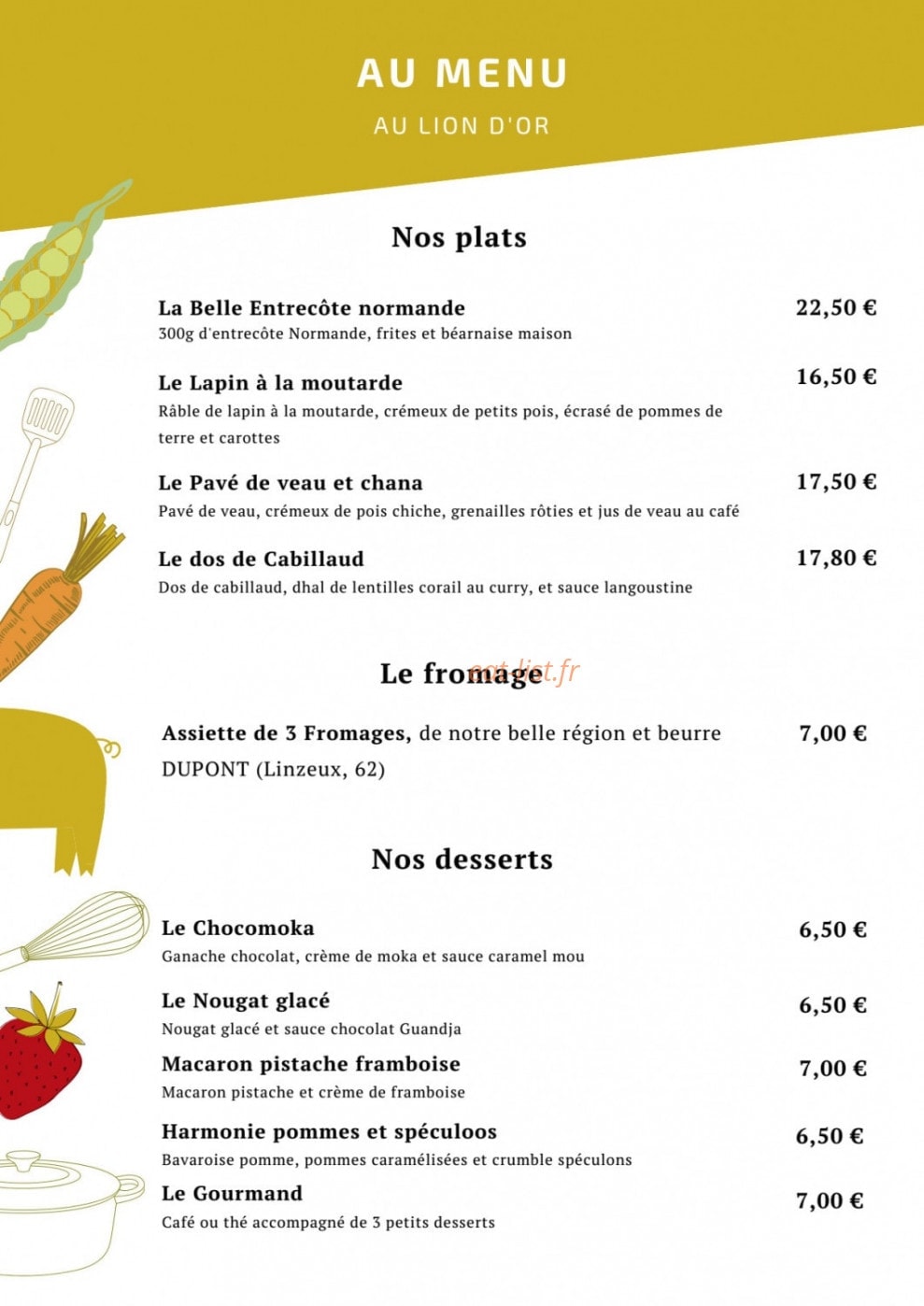 Au lion d'or — carte page 3