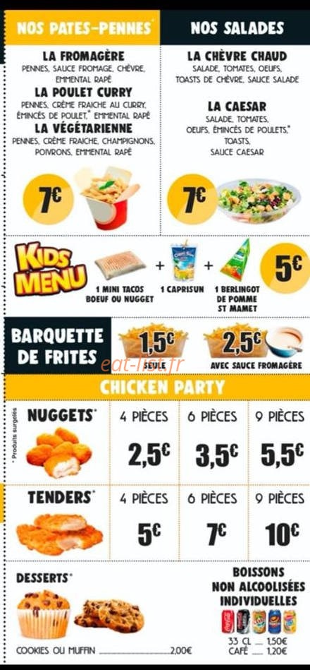 La Maison Du Tacos — carte page 3