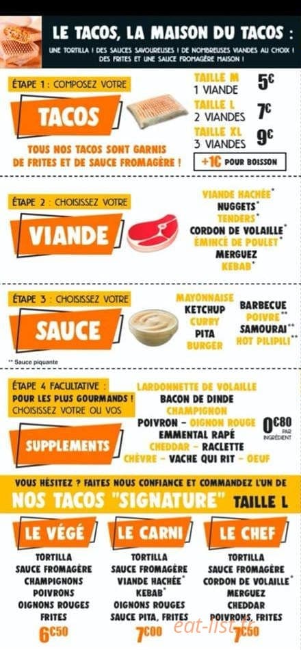 La Maison Du Tacos — carte page 2