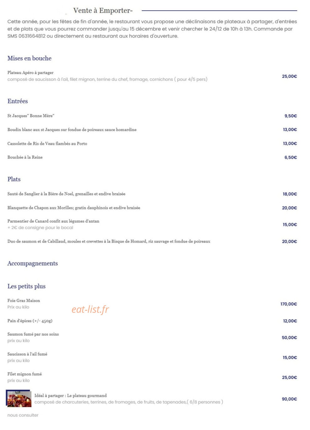 Plaisirs d'Antan — carte page 4