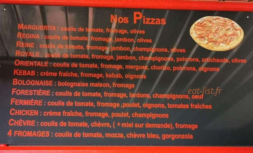 La Pizz A Tony à Auchy Les Mines menu et photos