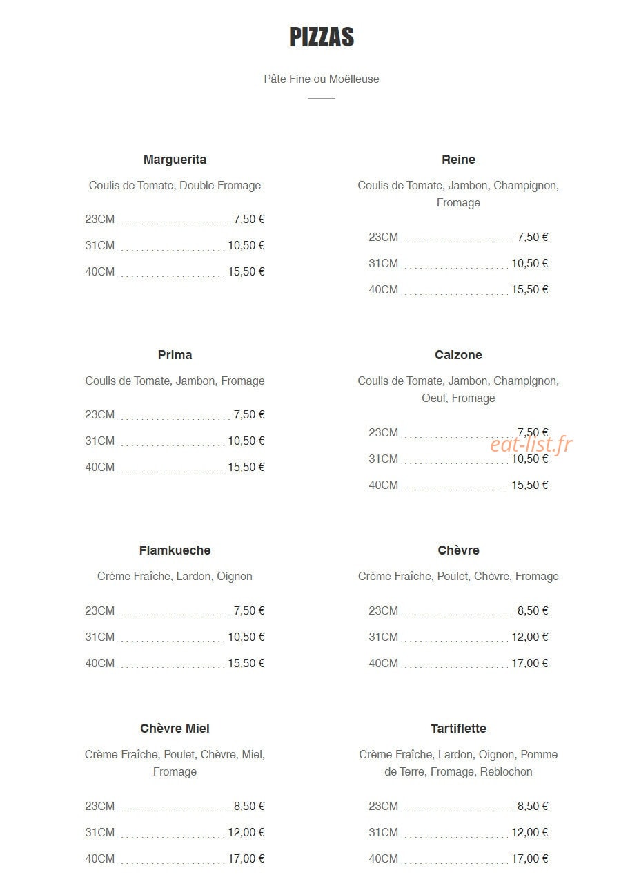 Pizz'Eli — carte page 3