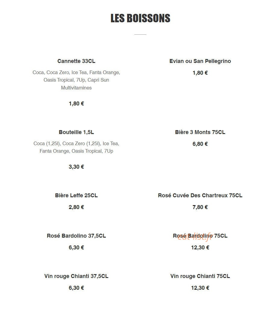 Pizz'Eli — carte page 8