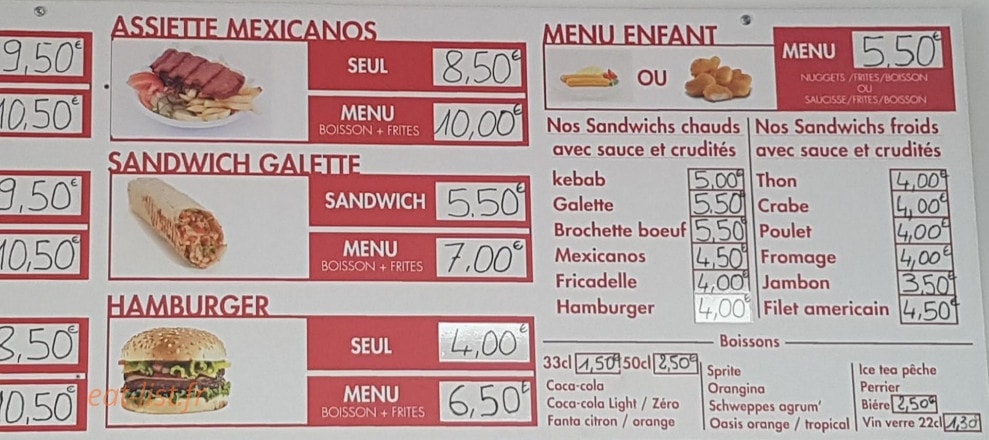 Kebab Douvrin — carte page 2