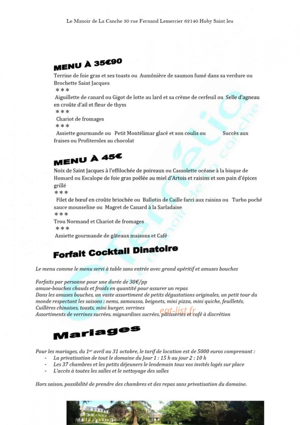 Ternelia Le Manoir de la Canche — carte page 4