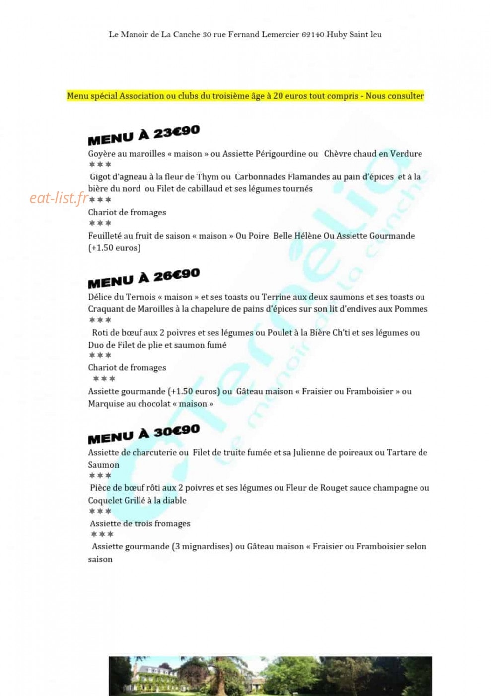 Ternelia Le Manoir de la Canche — carte page 3