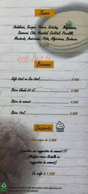 Frites et Compagnie — carte page 6