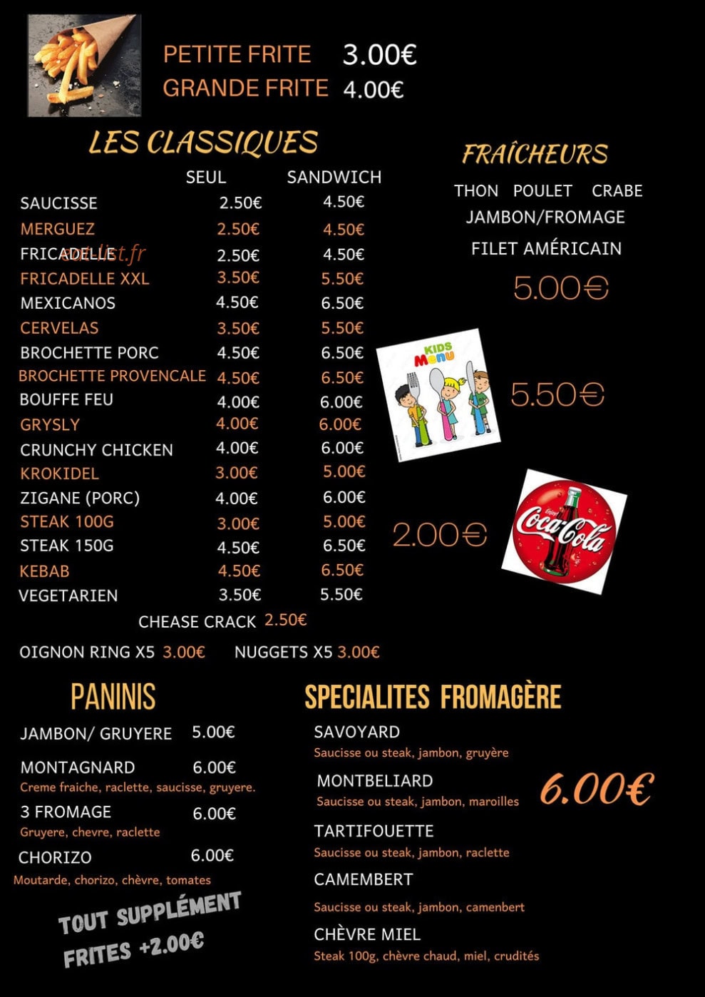 La Paillote — carte page 1