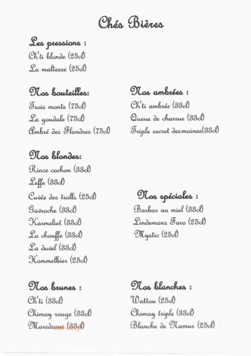 Au pain d’Alouette — carte page 3