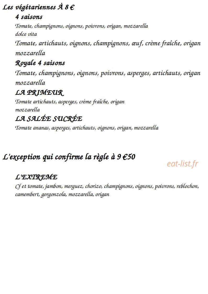 Pizzeria Angelo — carte page 5