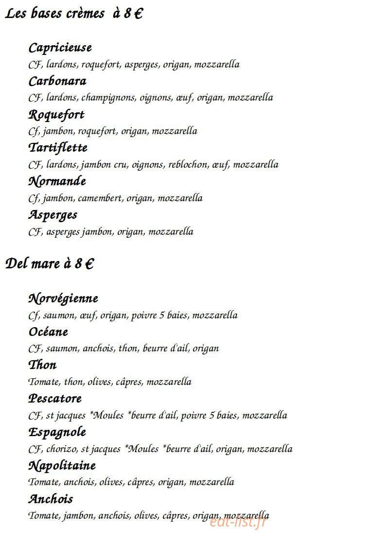 Pizzeria Angelo — carte page 4
