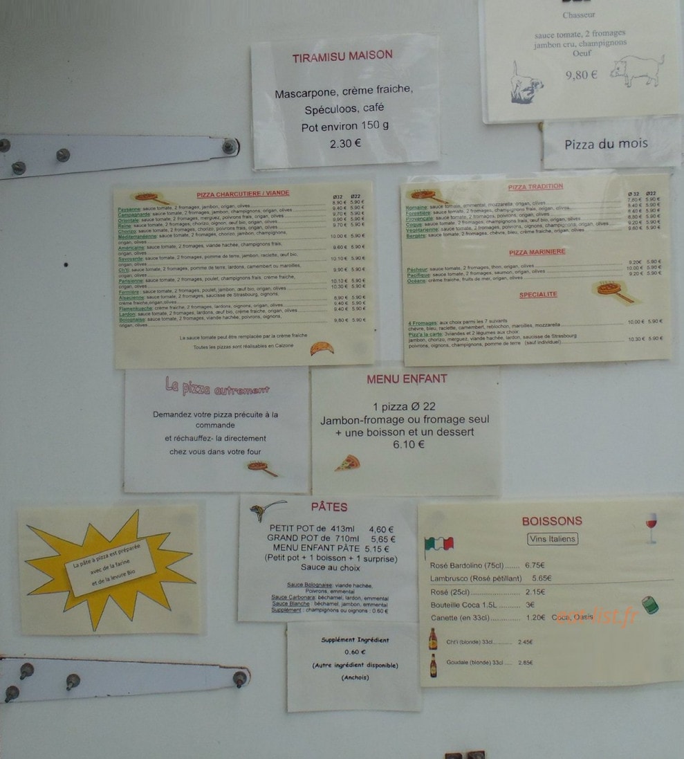 Festu'pizza — carte page 1