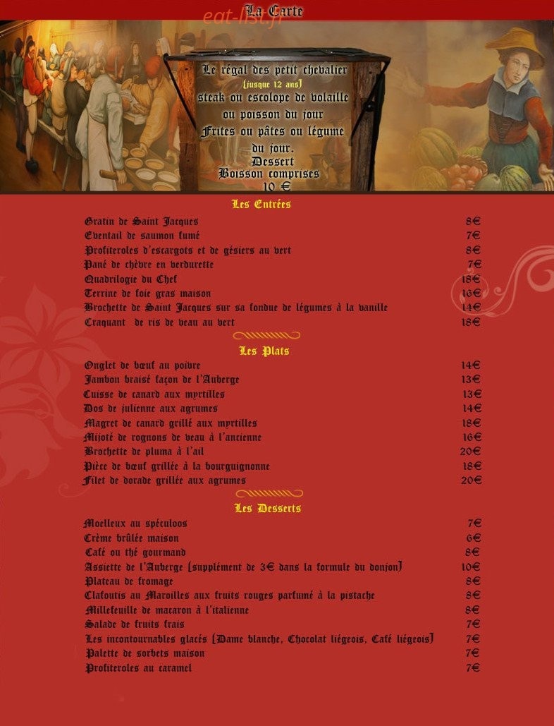 Auberge du Donjon — carte page 5