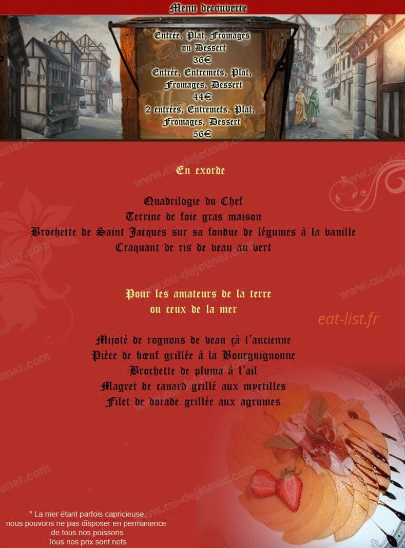 Auberge du Donjon — carte page 3