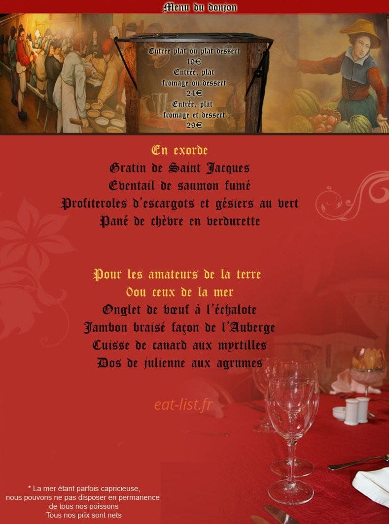 Auberge du Donjon — carte page 2