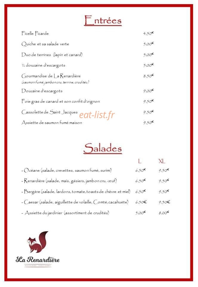 La Renardiere — carte page 1
