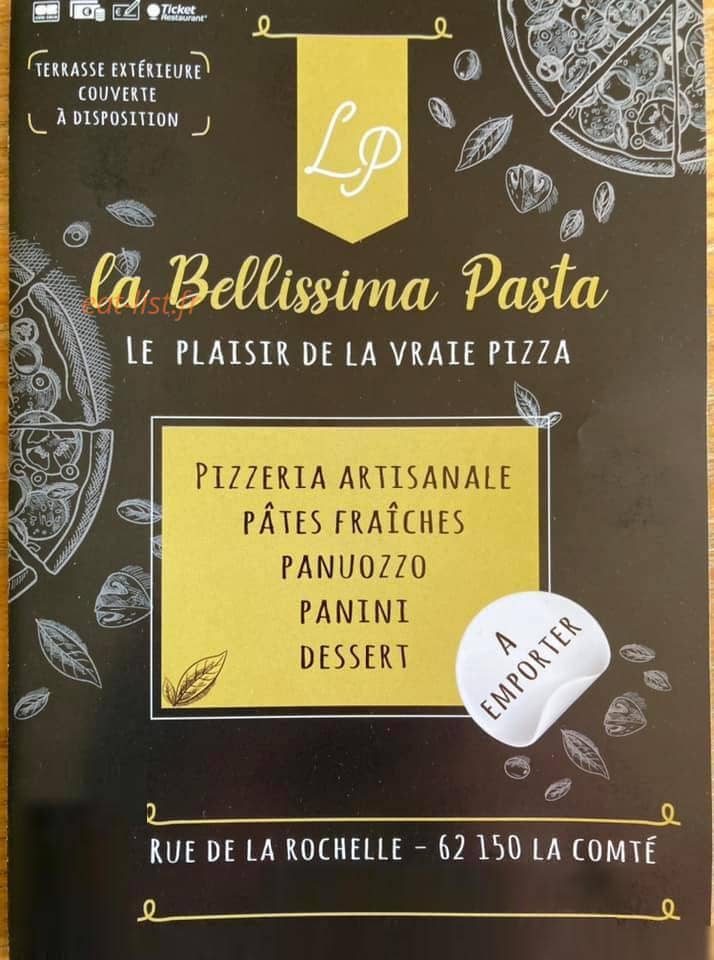 La Bellissima Pasta — carte page 1