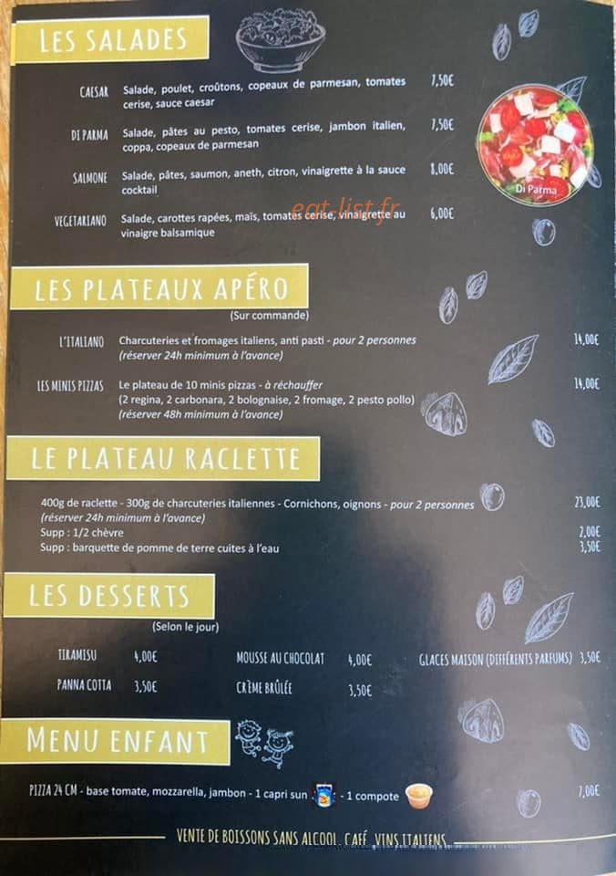 La Bellissima Pasta — carte page 4