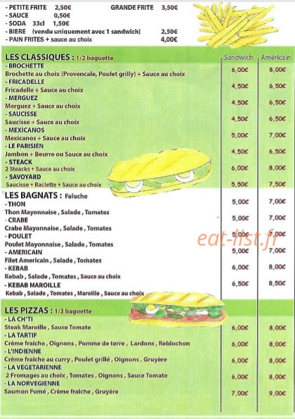 Frites Frog — carte page 3