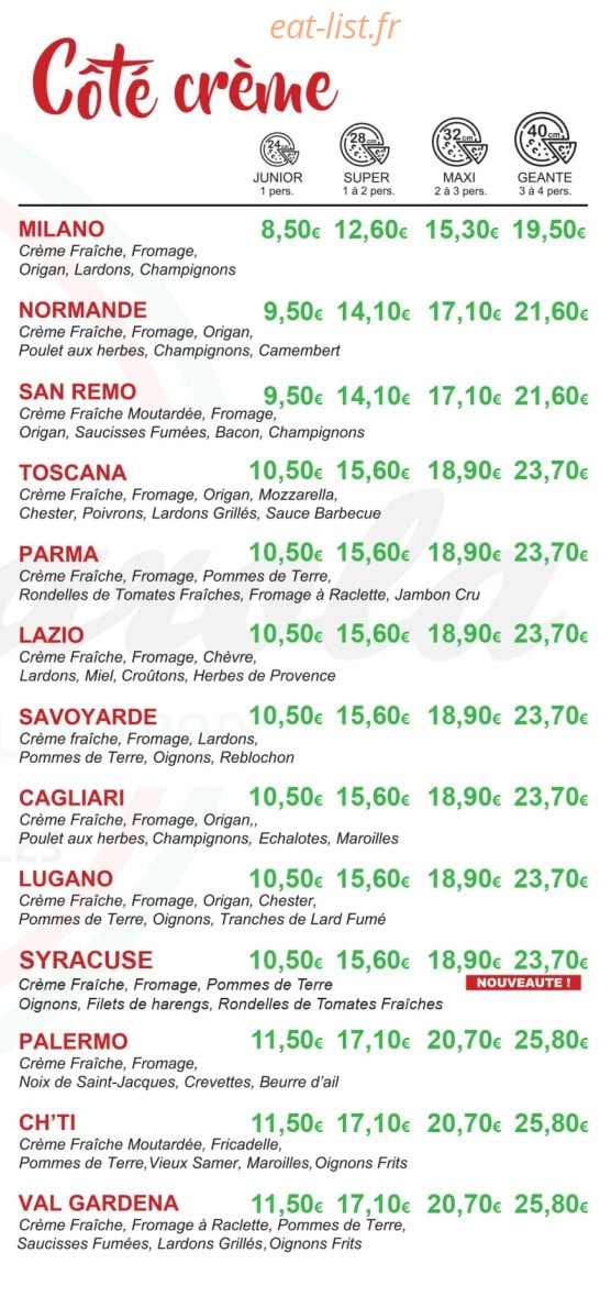Spizza Carola — carte page 4
