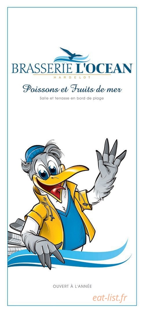 Carte et menu Brasserie l'Océan Nesles