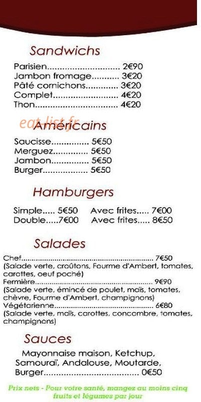 L'escale gourmande — carte page 3