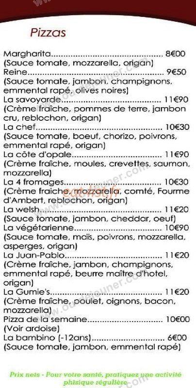 L'escale gourmande — carte page 2