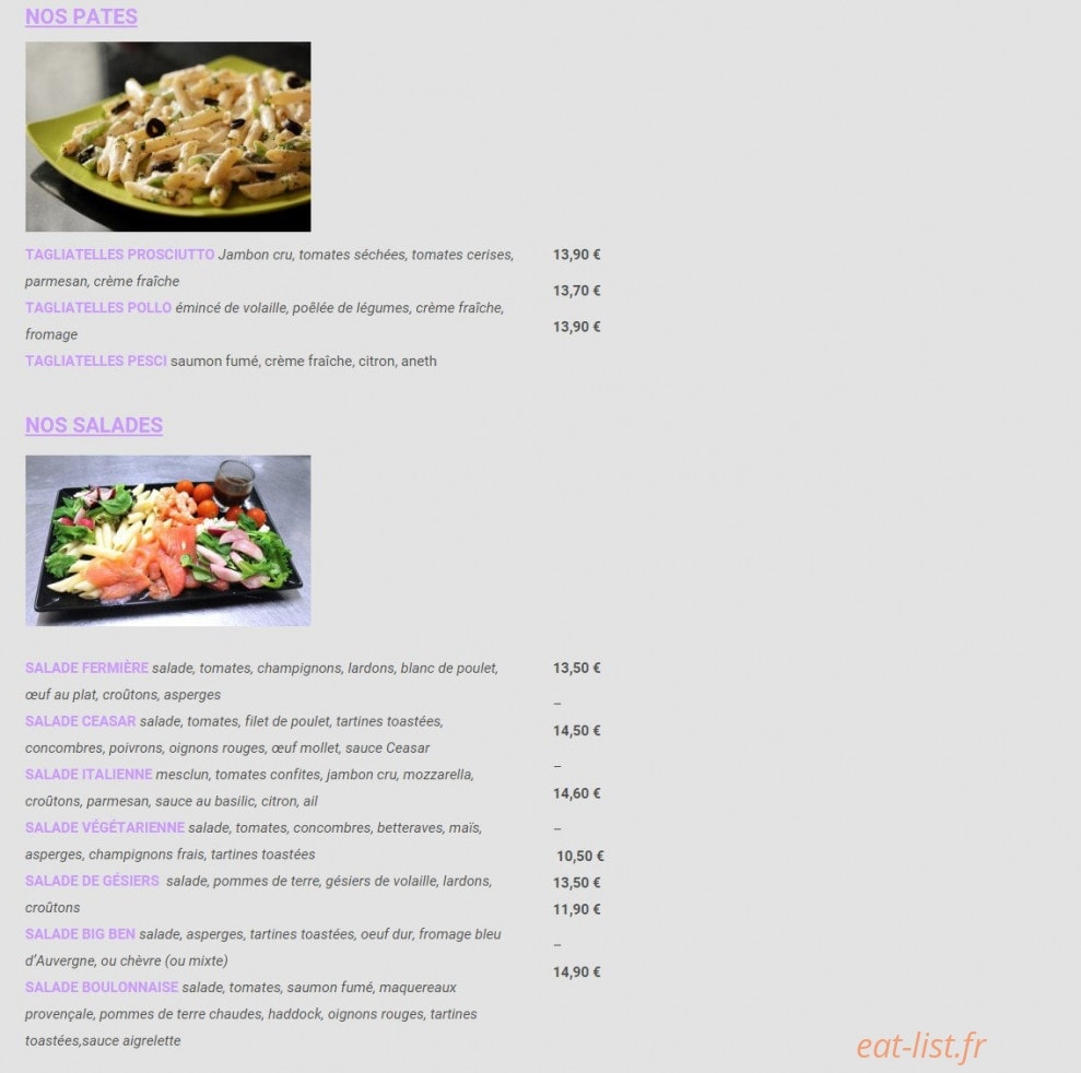 La crêpe dorée — carte page 4