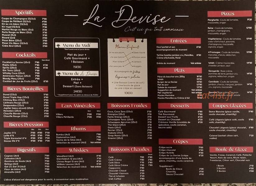 La Devise — carte page 1