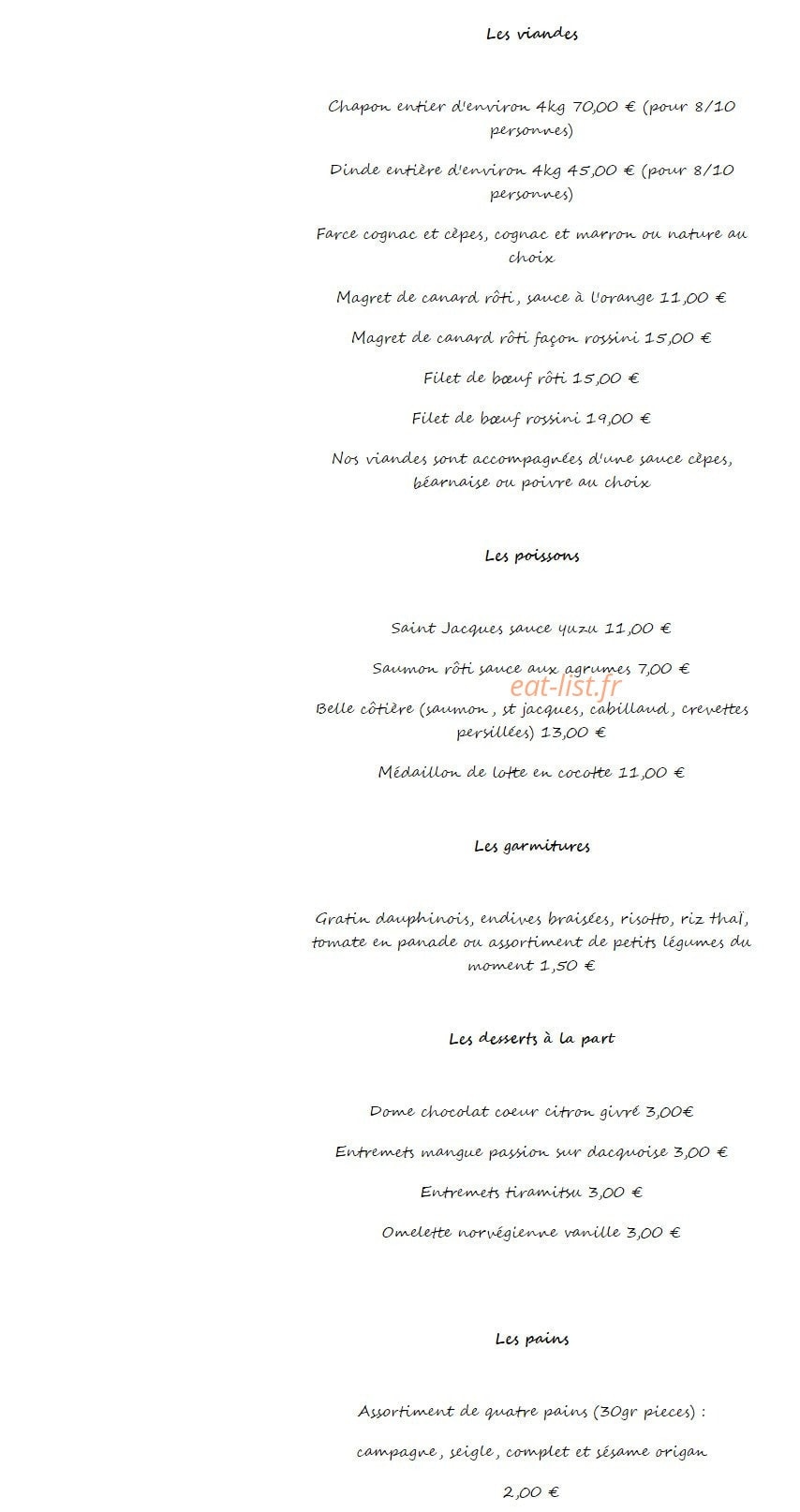 O'Délice — carte page 9