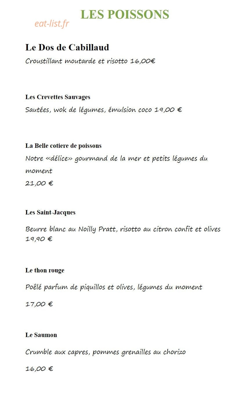 O'Délice — carte page 3