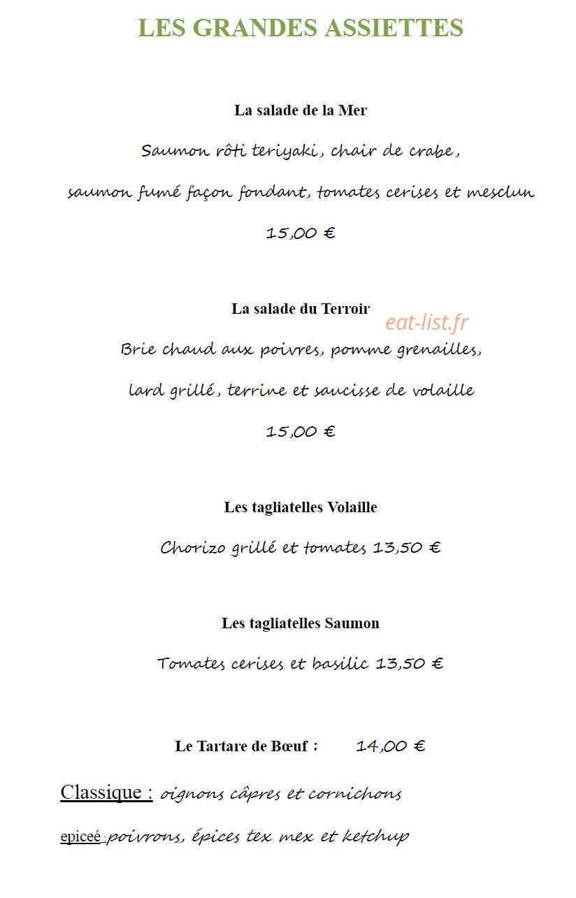 O'Délice — carte page 2