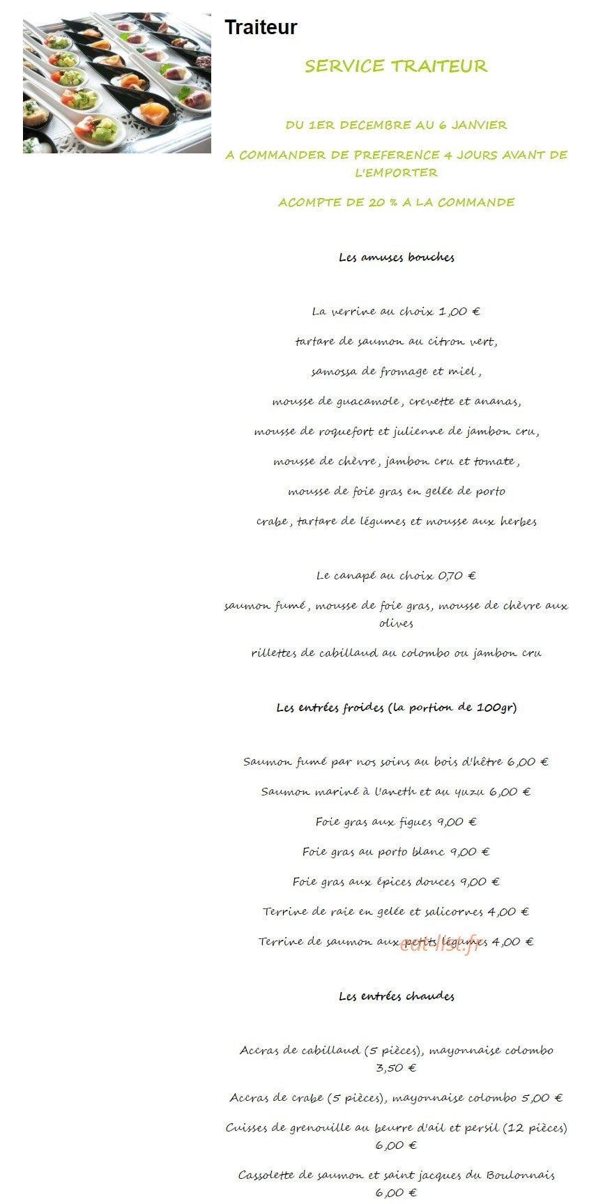 O'Délice — carte page 8
