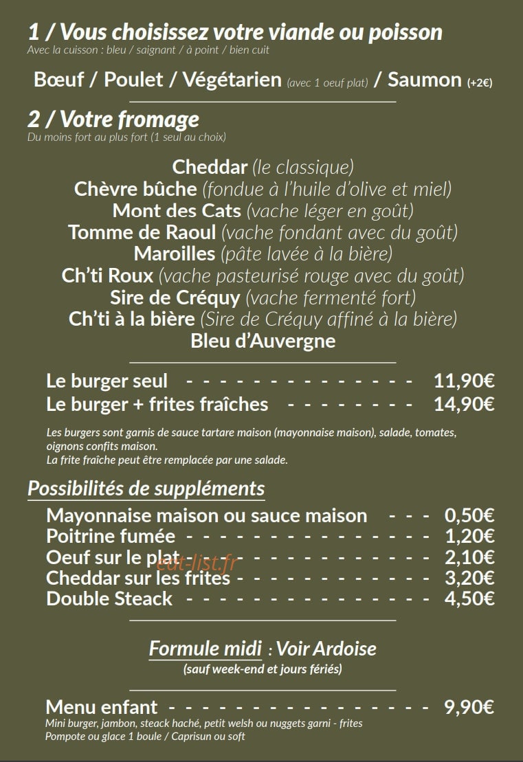Burger Fermier Des Ménomes — carte page 2